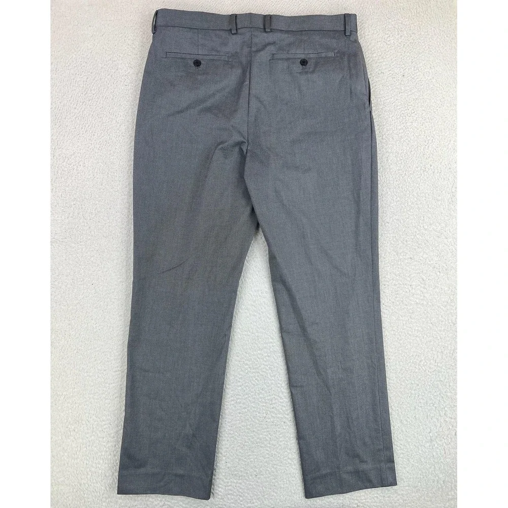 Banana Republic Mens 36x32 Gray Slim Fit Stretch Chino Pants 676183-01
